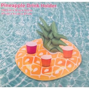 Pool Float Pineapple Drink Holder for 4